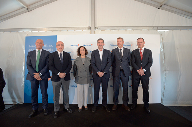 The President of the Canary Islands, opens the eight wind farms