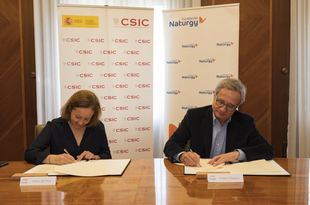 Presidentes CSIC y Fundación Naturgy firma acuerdo premio investigación